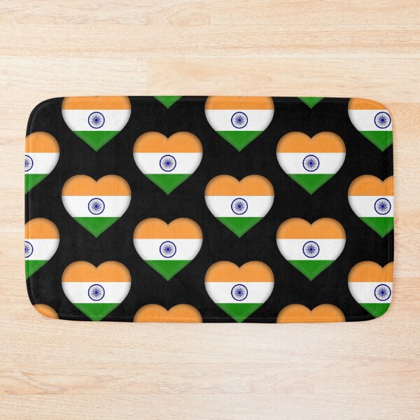 Item preview, India Flag Heart 3D Indian Heritage Love Gift Design designed and sold by yazdogs.