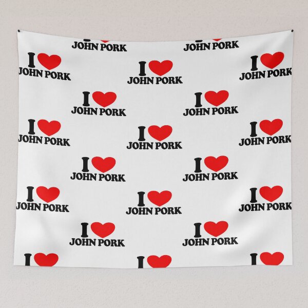 Item preview, I Love John Pork Red Heart John Pork Meme John Pork Gear designed and sold by tamiya-mortimer.