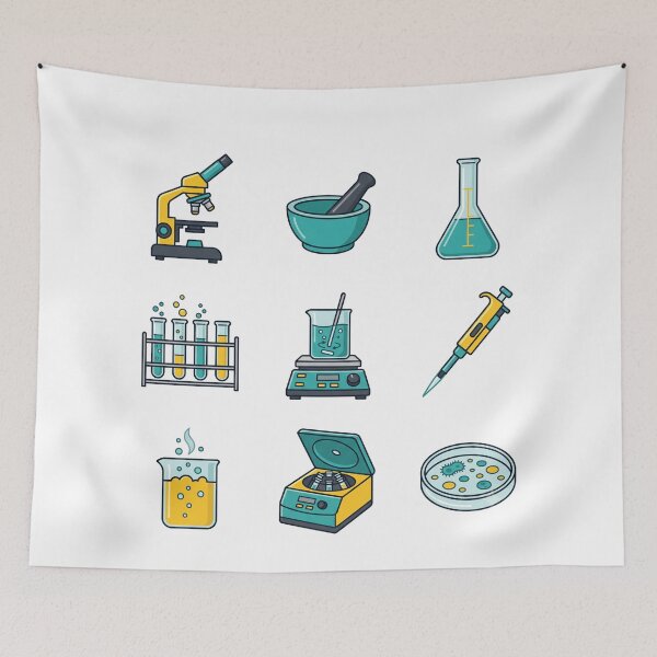 Item preview, Chemistry Lab Equipment Microscope Centrifuge Science Sticker Pack designed and sold by mood-draftsman.