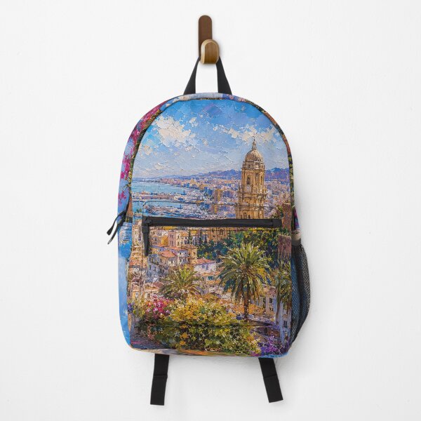 Item preview, Malaga, Spain – a painting of a summer day in this beautiful European city. designed and sold by GalleryKauffeld.