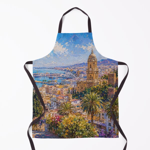 Item preview, Malaga, Spain – a painting of a summer day in this beautiful European city. designed and sold by GalleryKauffeld.