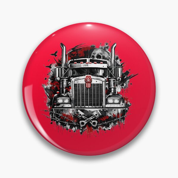 Item preview, Dark Grunge Semi Truck - Skull & Crossed Pistons Art designed and sold by NomadForge.