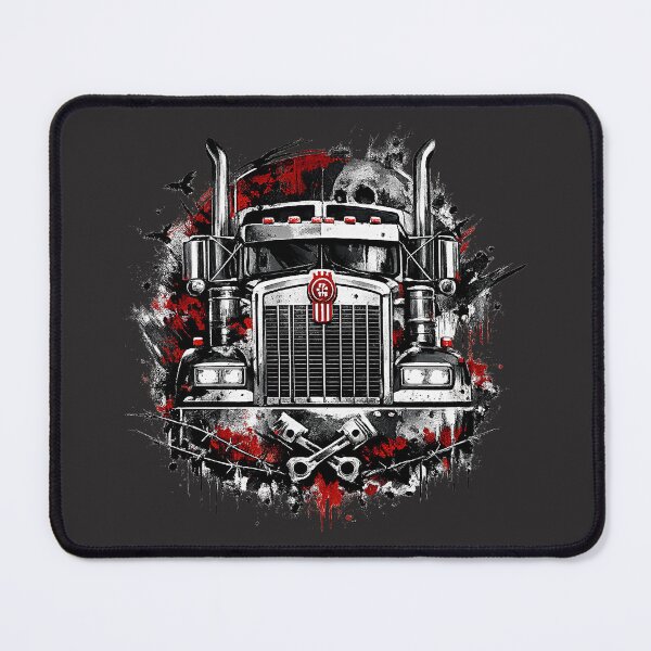 Item preview, Dark Grunge Semi Truck - Skull & Crossed Pistons Art designed and sold by NomadForge.
