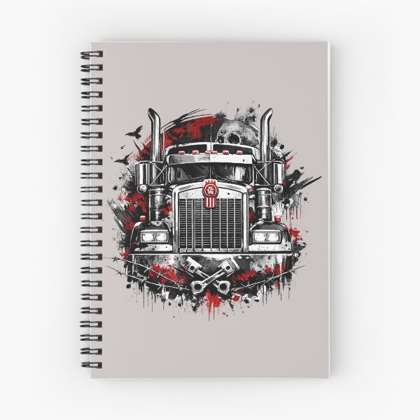 Item preview, Dark Grunge Semi Truck - Skull & Crossed Pistons Art designed and sold by NomadForge.