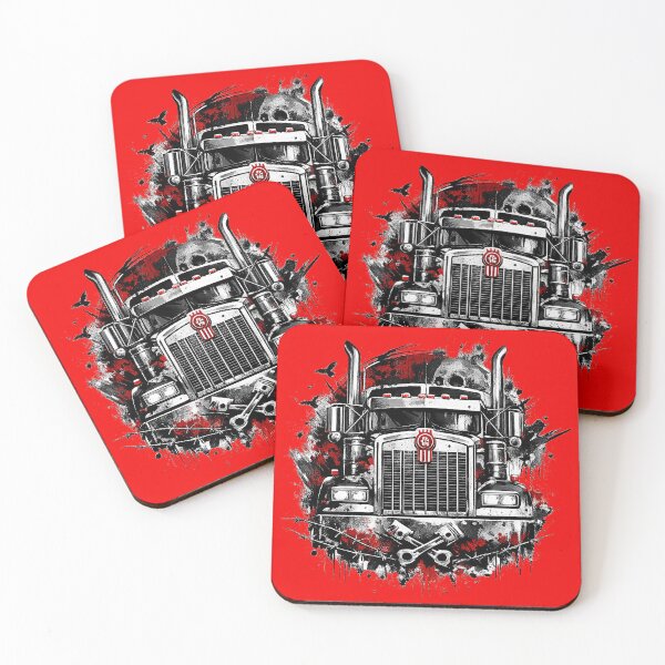 Item preview, Dark Grunge Semi Truck - Skull & Crossed Pistons Art designed and sold by NomadForge.