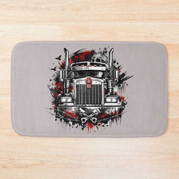 Item preview, Dark Grunge Semi Truck - Skull & Crossed Pistons Art designed and sold by NomadForge.