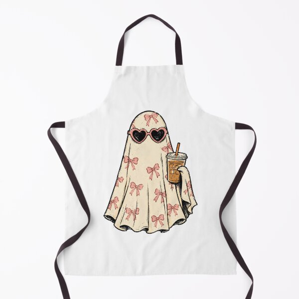 Item preview, Vintage Halloween Spooky Ghost Coquette Pink Bow Coffee designed and sold by Timeless Bond Designs.