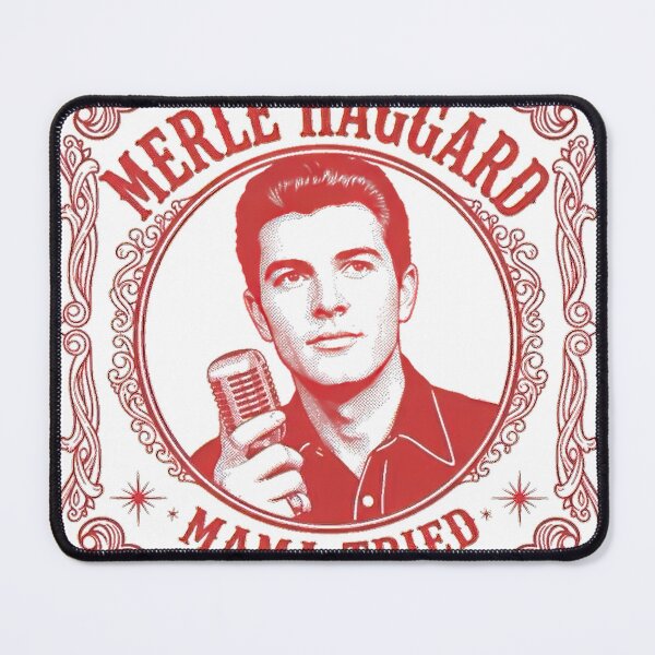 Item preview, Merle Haggard \ Mama Tried / Retro Country Music Fan Design #892 designed and sold by design-aas-sum.