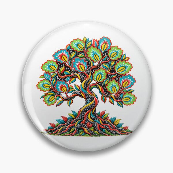 Item preview, Colorful Floral Tree of Life – Vibrant African Inspired Botanical Art designed and sold by Awarrie.