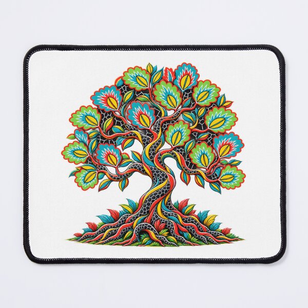 Item preview, Colorful Floral Tree of Life – Vibrant African Inspired Botanical Art designed and sold by Awarrie.