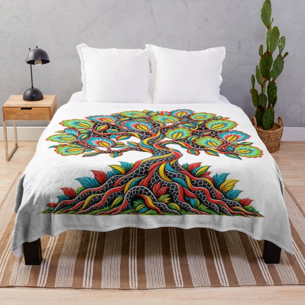 Item preview, Colorful Floral Tree of Life – Vibrant African Inspired Botanical Art designed and sold by Awarrie.