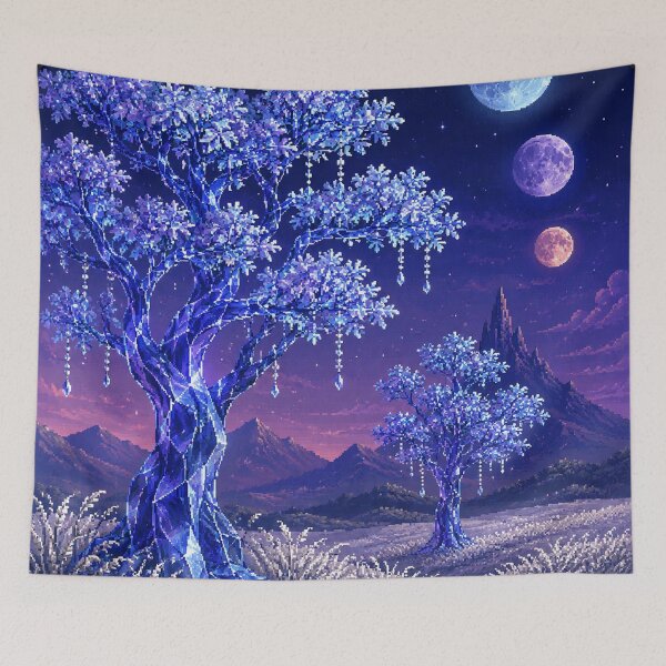 Item preview, Fantasy Pixel Art: Crystal Pine Grove designed and sold by bapupa.