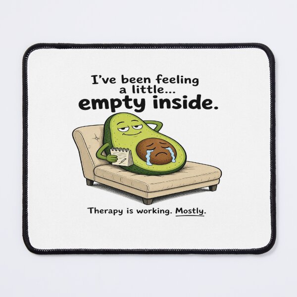 Item preview, Funny Avocado Therapy Shirt – Empty Inside Relatable Humor designed and sold by Sushikidsntoddlers.