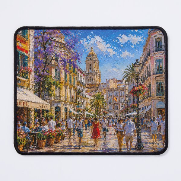 Item preview, A painting of Malaga, Spain – A Beautiful city in Europe. designed and sold by GalleryKauffeld.