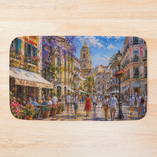 Item preview, A painting of Malaga, Spain – A Beautiful city in Europe. designed and sold by GalleryKauffeld.