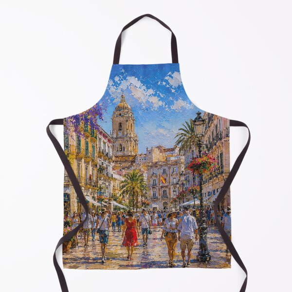 Item preview, A painting of Malaga, Spain – A Beautiful city in Europe. designed and sold by GalleryKauffeld.