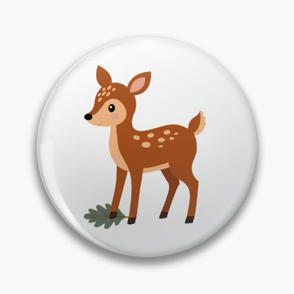 Item preview, Cute Baby Fawn Deer Nursery Vector Sticker designed and sold by ElenMart.