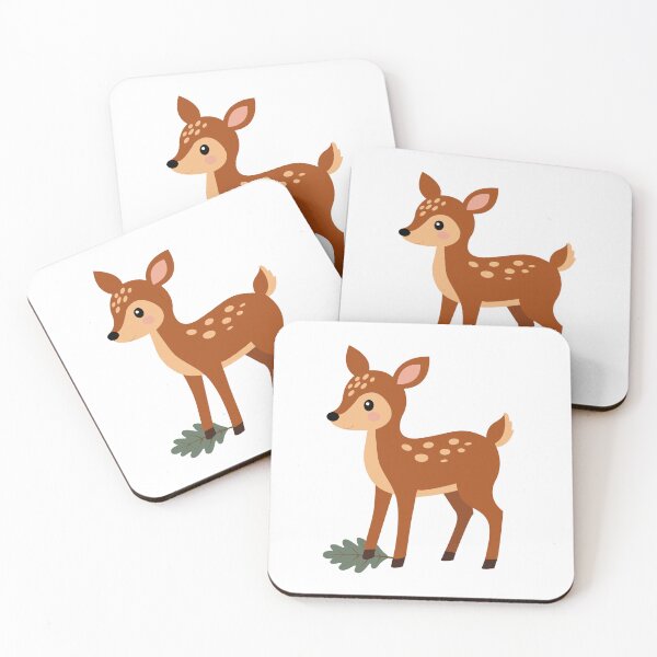 Item preview, Cute Baby Fawn Deer Nursery Vector Sticker designed and sold by ElenMart.