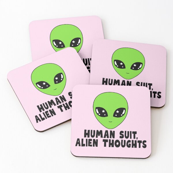 Item preview, Human Suit Alien Thoughts Funny Extraterrestrial Quote designed and sold by jianina-alondra.