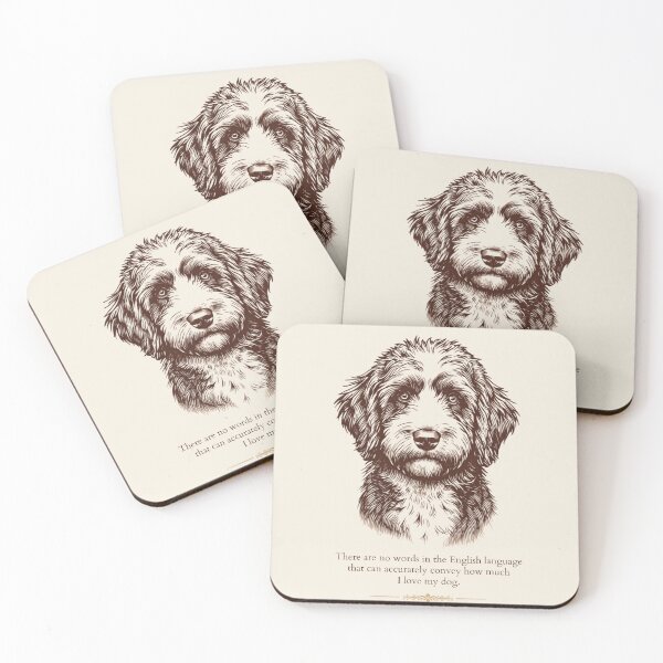 Item preview, Bernedoodle Vintage Portrait Dog Love Quote designed and sold by WaggingTailsCo.