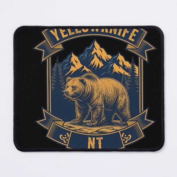 Item preview, Yellowknife NT Bear Retro Badge Emblem Pride designed and sold by EvaGobleShop43.