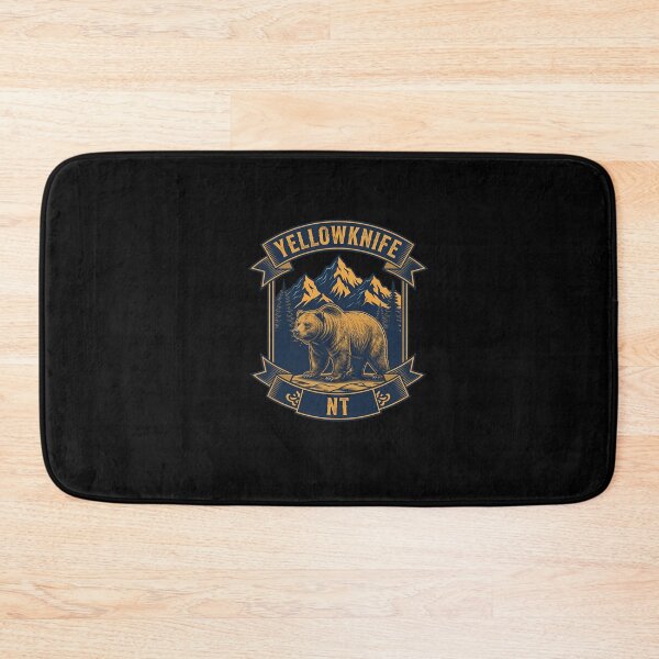 Item preview, Yellowknife NT Bear Retro Badge Emblem Pride designed and sold by EvaGobleShop43.