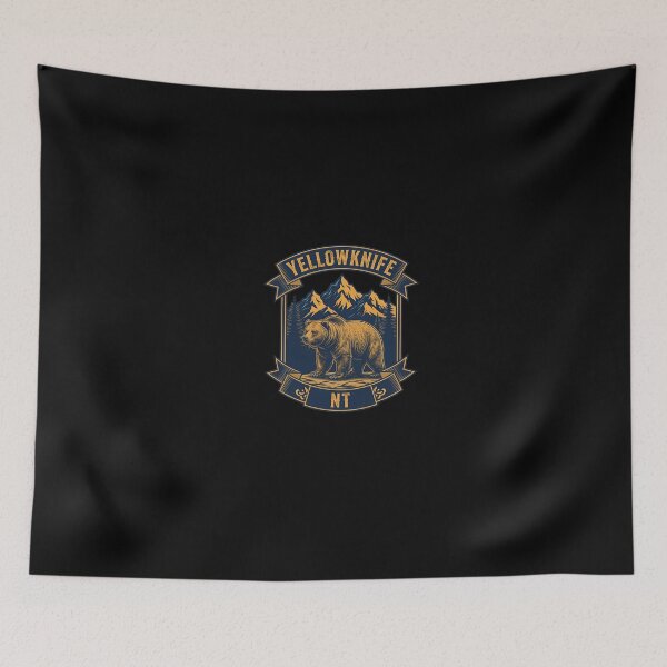 Item preview, Yellowknife NT Bear Retro Badge Emblem Pride designed and sold by EvaGobleShop43.