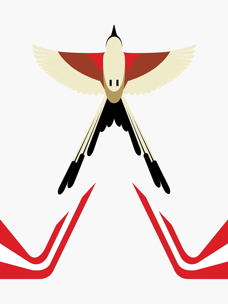 "Oklahoma Scissortail Fly Catcher" Sticker for Sale by Birdazoid