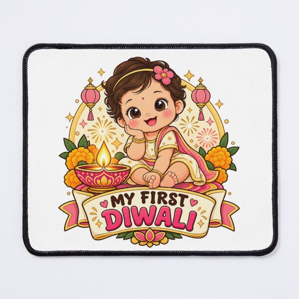 Item preview, My First Diwali Cute Kids Festival – Baby First Diwali Gift designed and sold by Globalcitytees.