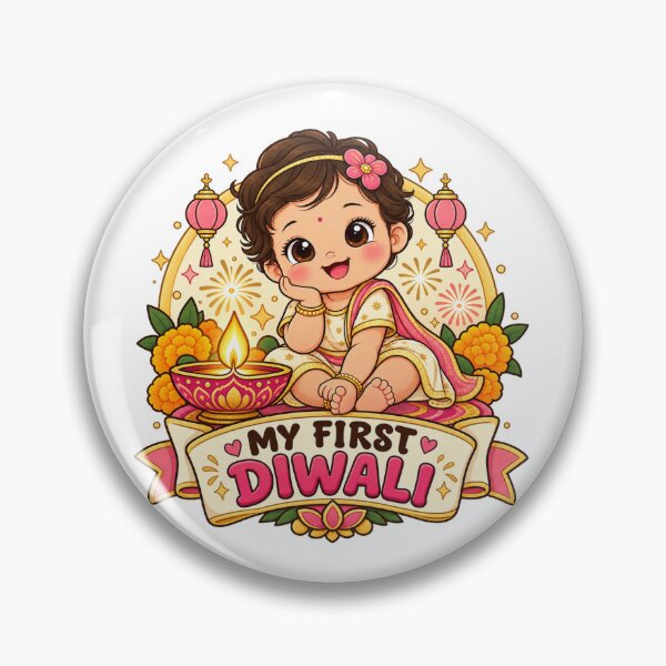 Item preview, My First Diwali Cute Kids Festival – Baby First Diwali Gift designed and sold by Globalcitytees.