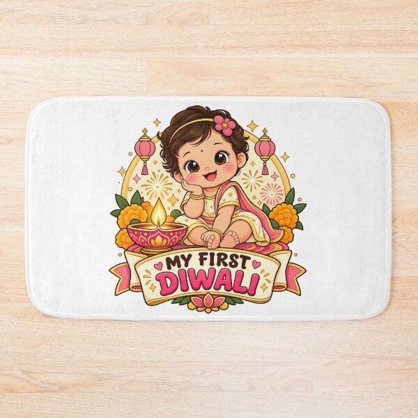 Item preview, My First Diwali Cute Kids Festival – Baby First Diwali Gift designed and sold by Globalcitytees.