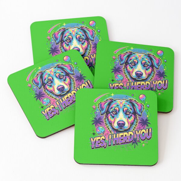 Item preview, Yes I Herd You Australian Shepherd Dog Pun designed and sold by EvaGobleShop43.
