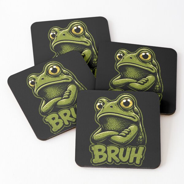 Item preview, Funny frog design with bruh expression designed and sold by rafaeltto.