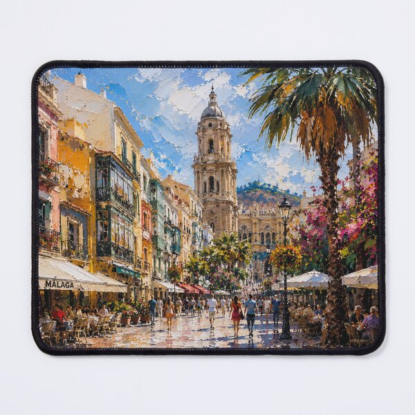 Item preview, Copy of A painting of Malaga, Spain – A Beautiful city in Europe. designed and sold by GalleryKauffeld.