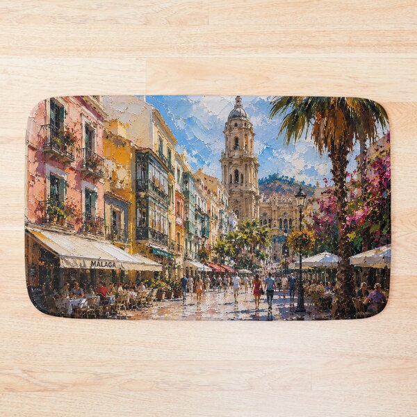 Item preview, Copy of A painting of Malaga, Spain – A Beautiful city in Europe. designed and sold by GalleryKauffeld.