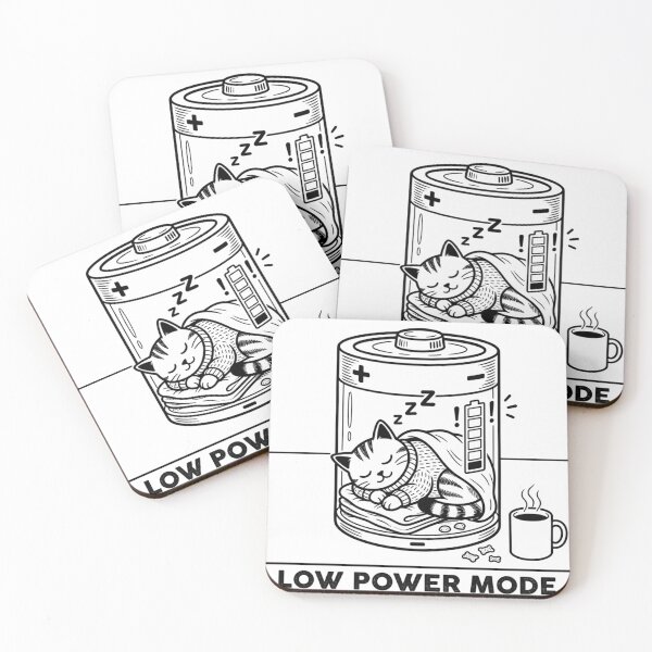 Item preview, Low Power Mode Sleepy Cat designed and sold by Meow-gical Wear.