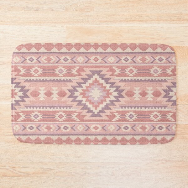 Item preview, Dusty pink Southwestern kilim rug pattern designed and sold by Anne Londez Studio.