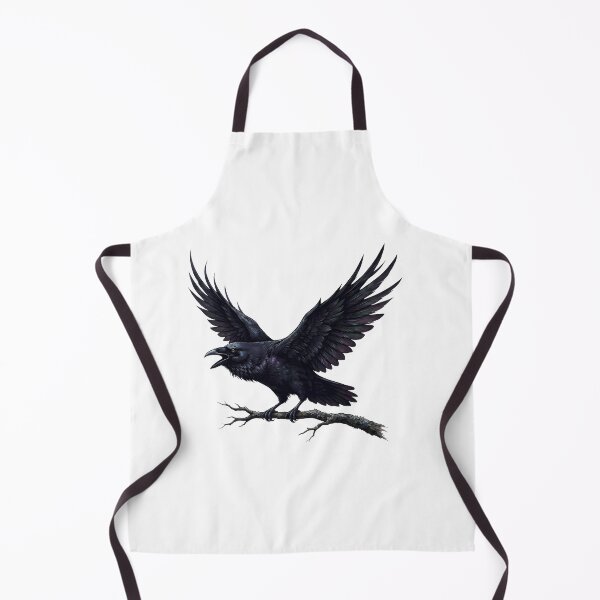 Item preview, Dark Gothic Raven Crow on Branch Vintage Illustration designed and sold by OH-MY-GOTH.