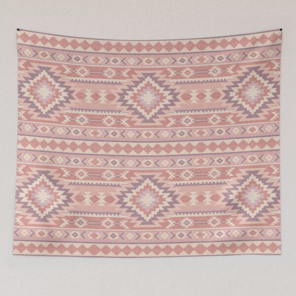 Item preview, Dusty pink Southwestern kilim rug pattern designed and sold by Anne Londez Studio.