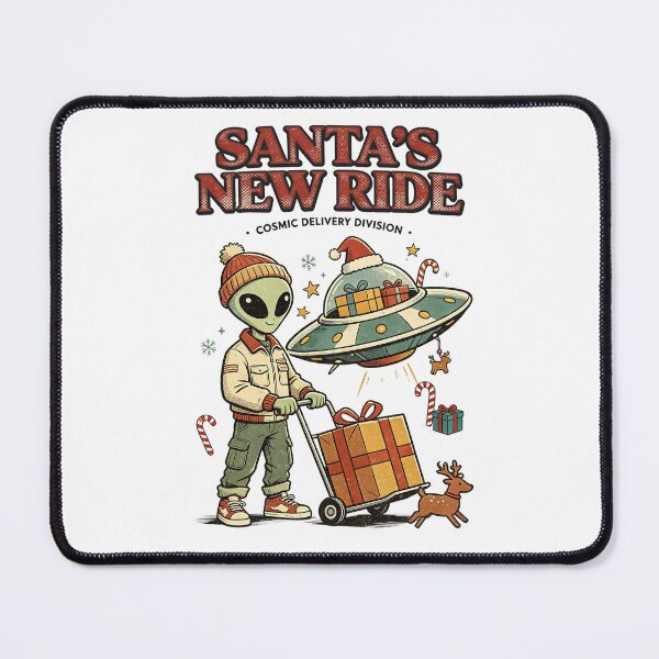 Item preview, Santas New Ride Cosmic Alien Christmas designed and sold by NatalieJeans.