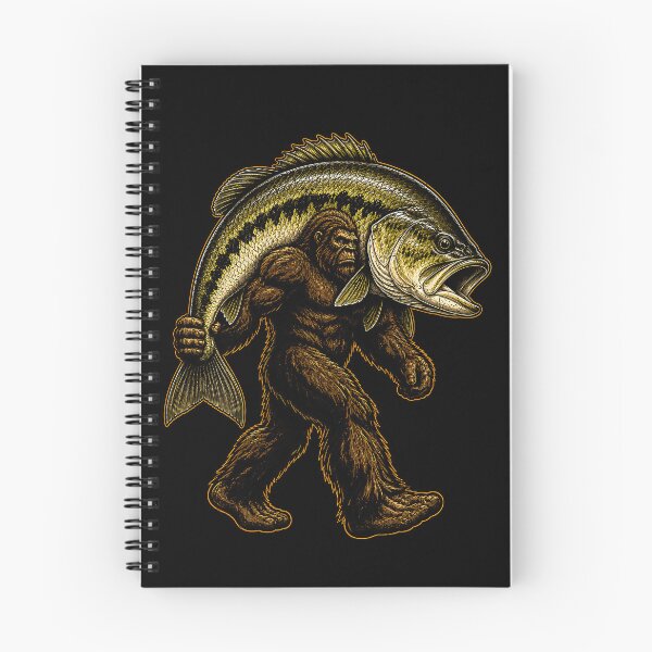 Item preview, Bigfoot carrying a giant bass fish design designed and sold by rafaeltto.