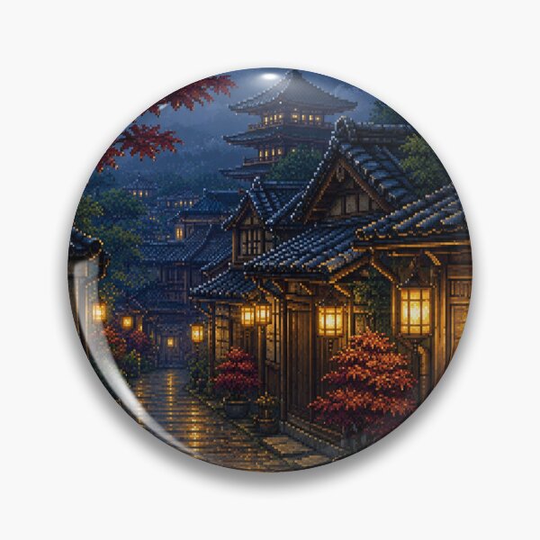 Item preview, Pixel Art Cityscape: Rainy Alley Glow designed and sold by bapupa.