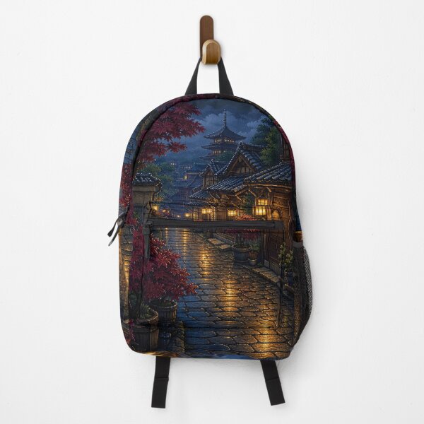 Item preview, Pixel Art Cityscape: Rainy Alley Glow designed and sold by bapupa.