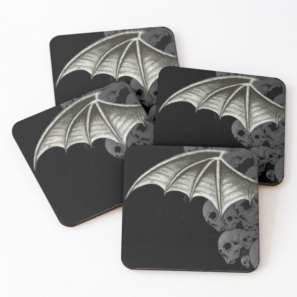 Item preview, Gothic Bat Wing & Skulls Aesthetic Art | Dark Alt Metal designed and sold by BrontesWhimsyStore.