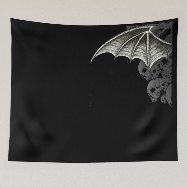 Item preview, Gothic Bat Wing & Skulls Aesthetic Art | Dark Alt Metal designed and sold by BrontesWhimsyStore.