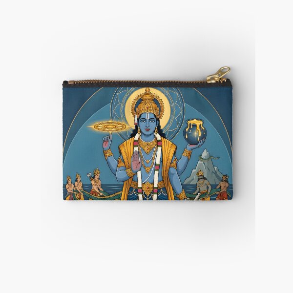 Item preview, Dhanvantari God of Ayurveda Traditional Hindu Art designed and sold by hutofdesigns.
