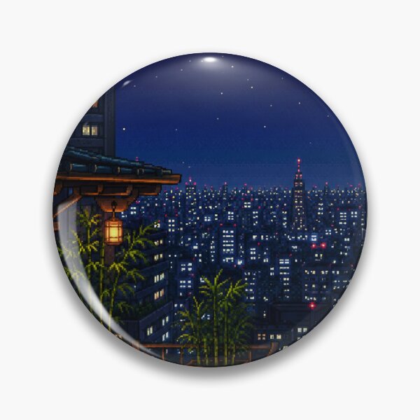 Item preview, Pixel Art Cityscape: Rooftop Garden Peace designed and sold by bapupa.