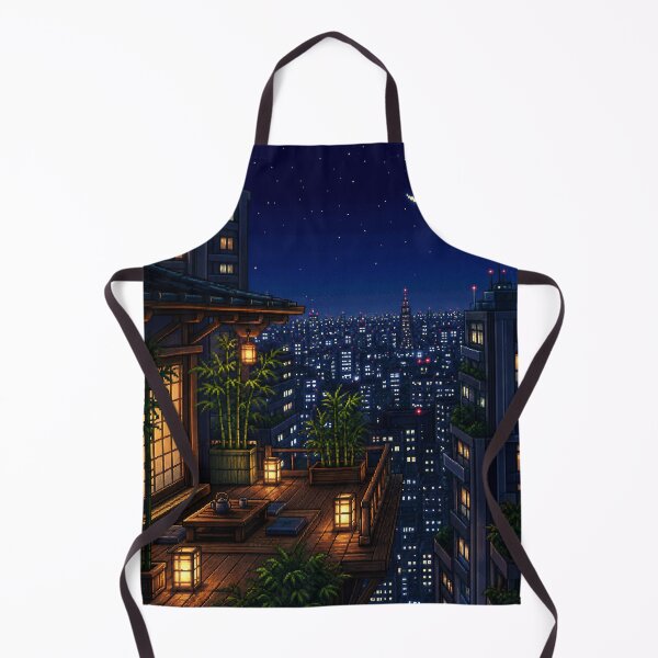 Item preview, Pixel Art Cityscape: Rooftop Garden Peace designed and sold by bapupa.