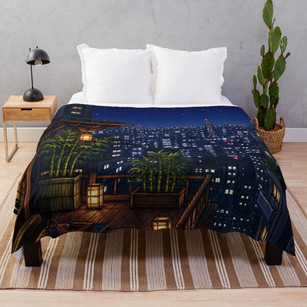 Item preview, Pixel Art Cityscape: Rooftop Garden Peace designed and sold by bapupa.