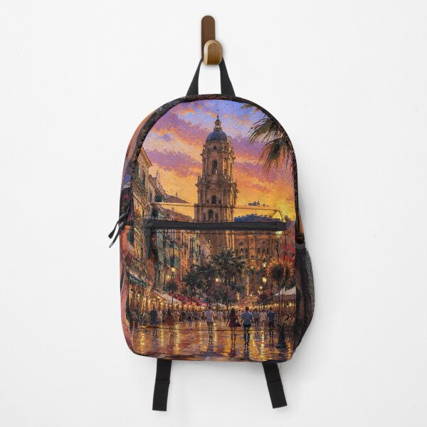Item preview, Malaga by night painting, Spain – A Beautiful city in Europe. designed and sold by GalleryKauffeld.
